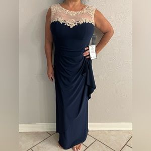 Alex Evenings dress navy/nude size 12